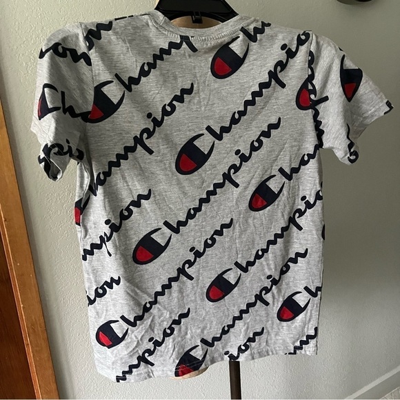 SET OF 3 Boys XL CHAMPION Short Sleeve Tshirt AOP Gray Blue - Picture 5 of 9